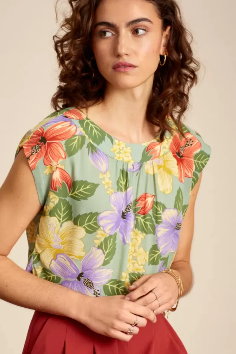 King Louie Tops & Shirts<Shirley Top Paco Spar Green