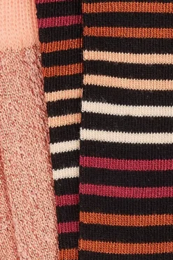 King Louie Vintage Accessoires<Socks 2-Pack Mariani Stripe Coral Orange
