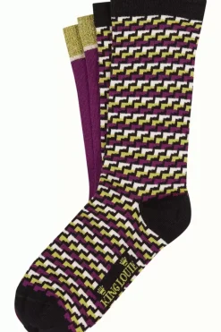 King Louie Vintage Accessoires<Socks 2-Pack Marsh Sparkling Purple