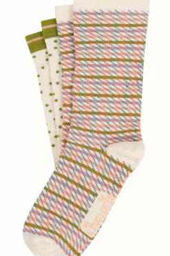 King Louie Vintage Accessoires<Socks 2-Pack Shady Cream