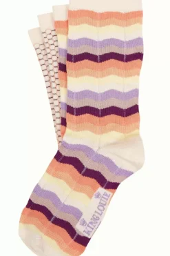 King Louie Vintage Accessoires<Socks 2-Pack Sunset Cream