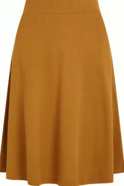 King Louie Rokken<Sofia Midi Skirt Milano Crepe Golden Brown