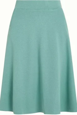 King Louie Rokken<Sofia Midi Skirt Milano Crepe Dusty Turquoise
