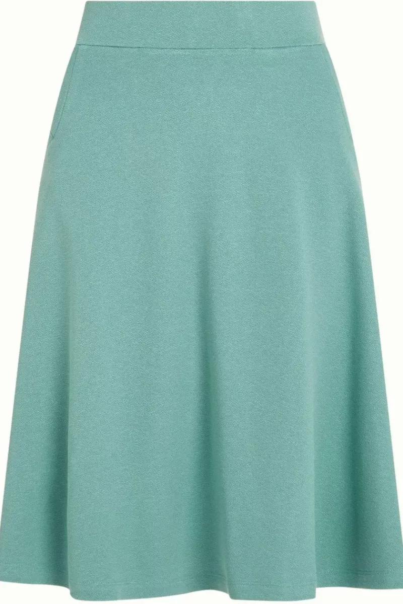 King Louie Rokken<Sofia Midi Skirt Milano Crepe Dusty Turquoise
