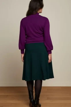 King Louie Rokken<Sofia Midi Skirt Milano Crepe Sycamore Green