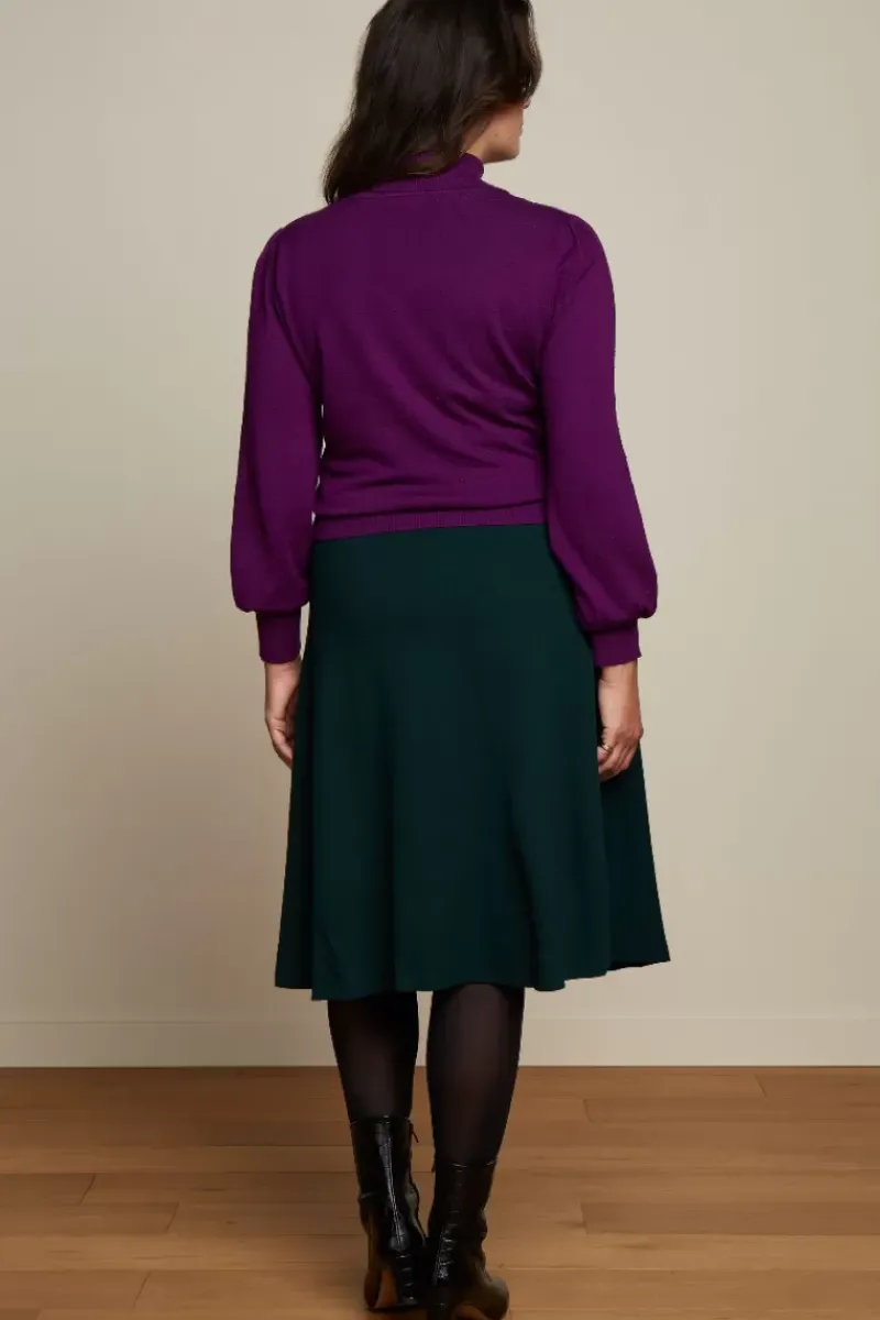 King Louie Rokken<Sofia Midi Skirt Milano Crepe Sycamore Green