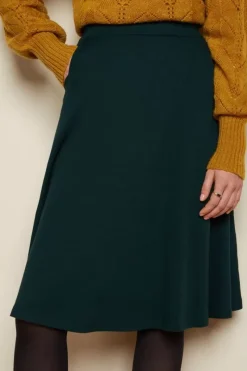 King Louie Rokken<Sofia Midi Skirt Milano Crepe Sycamore Green