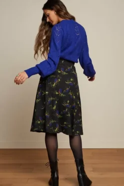 King Louie Rokken<Sofia Midi Skirt Radiant Black