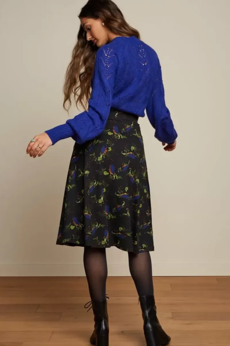 King Louie Rokken<Sofia Midi Skirt Radiant Black