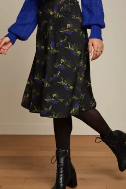 King Louie Rokken<Sofia Midi Skirt Radiant Black