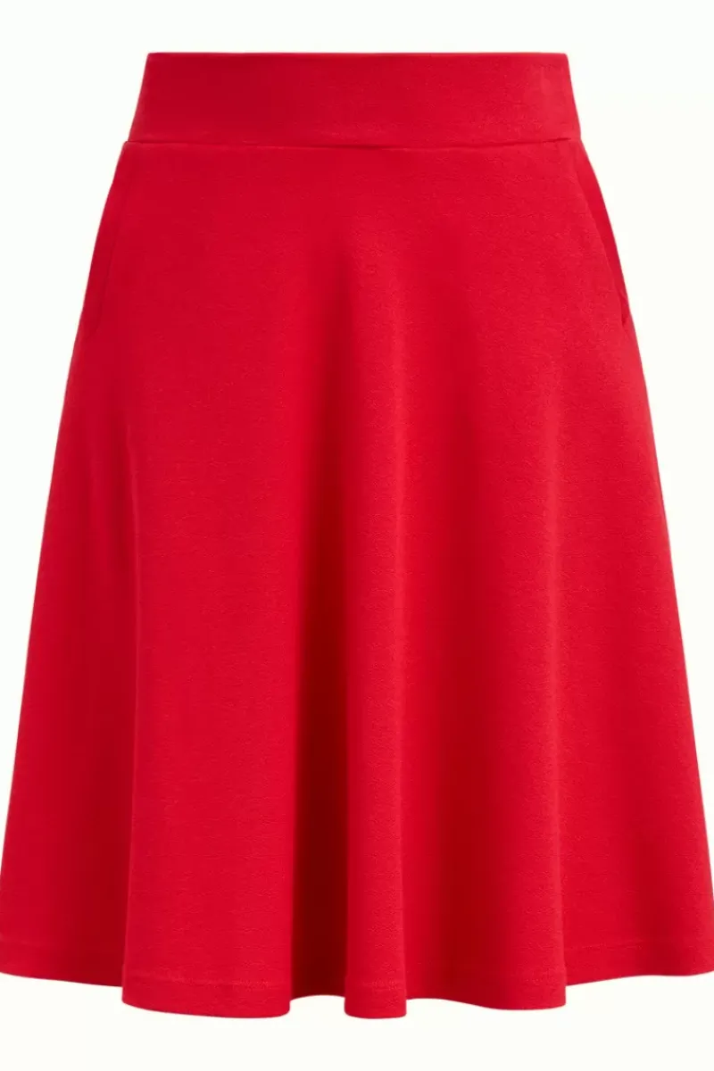 King Louie Rokken<Sofia Skirt Milano Crepe Jalapeno Red