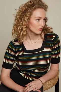 King Louie Tops & Shirts<Square Top Riera Stripe Black