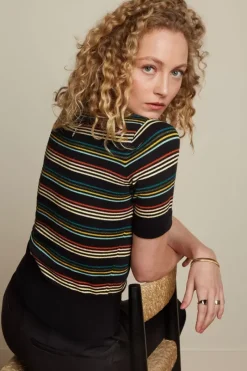 King Louie Tops & Shirts<Square Top Riera Stripe Black