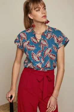 King Louie Blouses<Stella Blouse Dominica Orient Blue