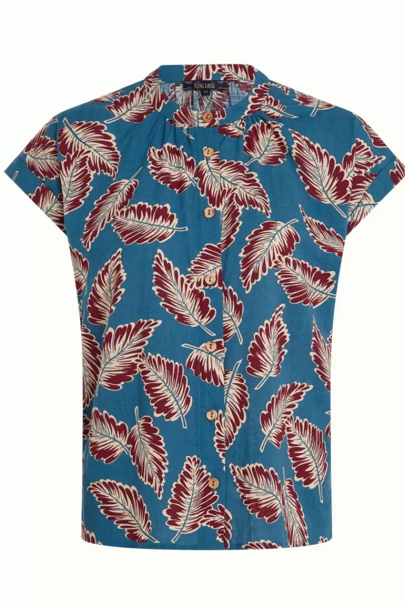 King Louie Blouses<Stella Blouse Dominica Orient Blue