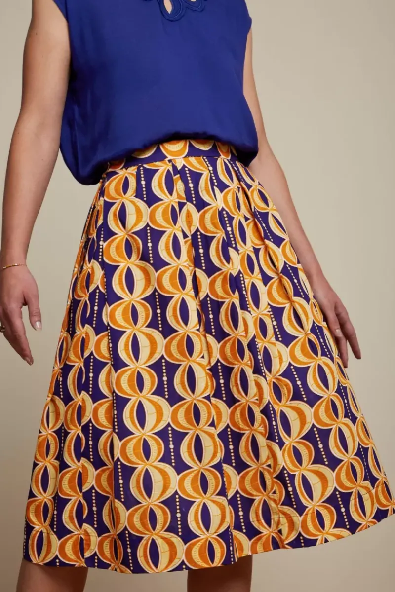 King Louie Rokken<Suzette Pleat Skirt Bambaataa Deep Blue