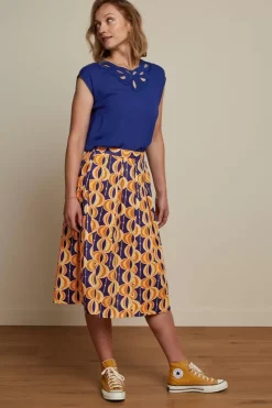 King Louie Rokken<Suzette Pleat Skirt Bambaataa Deep Blue