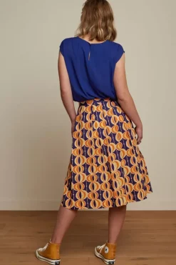 King Louie Rokken<Suzette Pleat Skirt Bambaataa Deep Blue