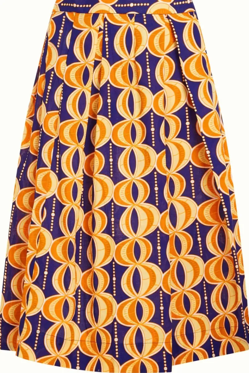 King Louie Rokken<Suzette Pleat Skirt Bambaataa Deep Blue