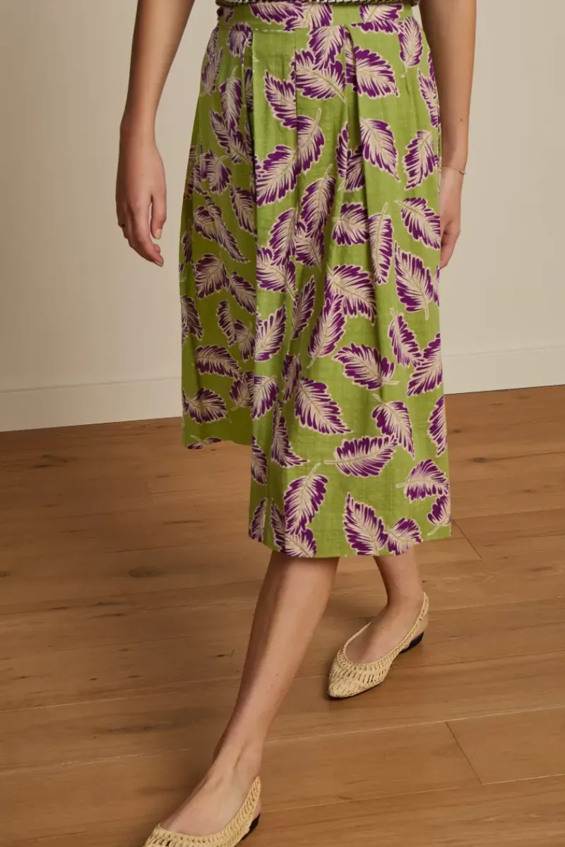 King Louie Rokken<Suzette Pleat Skirt Dominica Woodbine Green