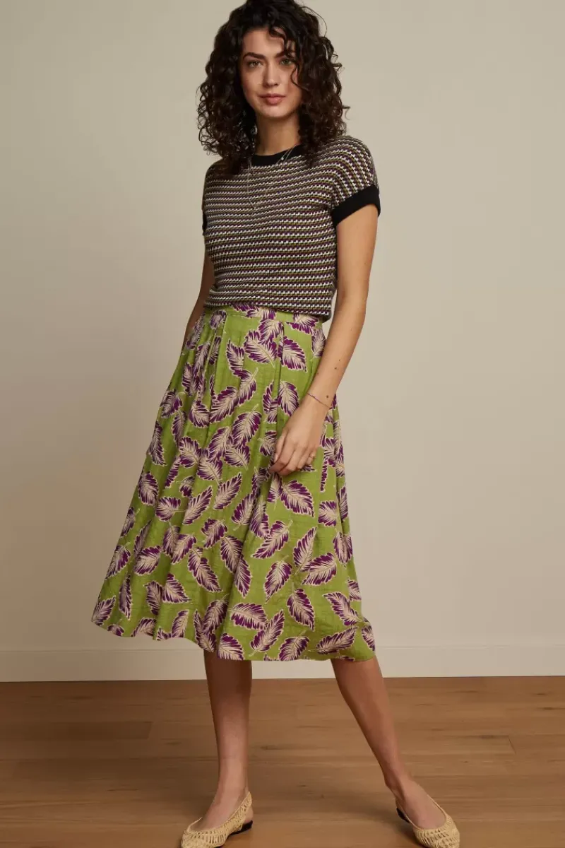 King Louie Rokken<Suzette Pleat Skirt Dominica Woodbine Green