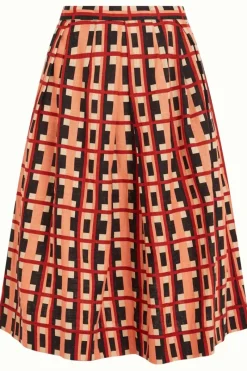 King Louie Rokken<Suzette Pleat Skirt Rapezzi Black