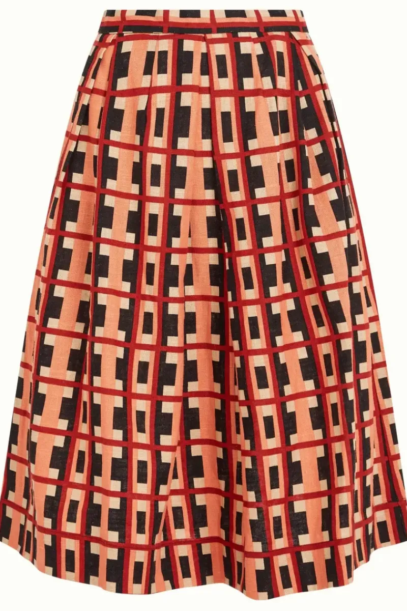 King Louie Rokken<Suzette Pleat Skirt Rapezzi Black