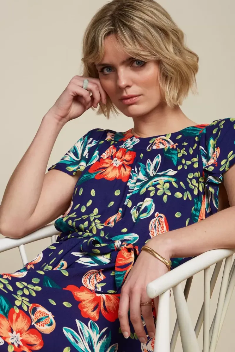 King Louie Jurken<Talia Dress Guava Dazzling Blue