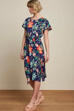 King Louie Jurken<Talia Dress Guava Dazzling Blue
