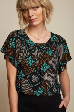 King Louie Blouses<Talia Top Carucci Black