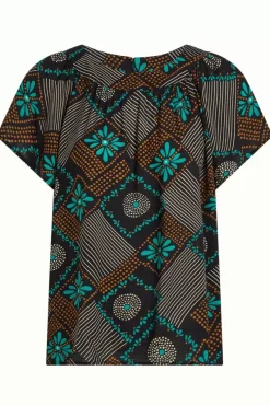 King Louie Blouses<Talia Top Carucci Black