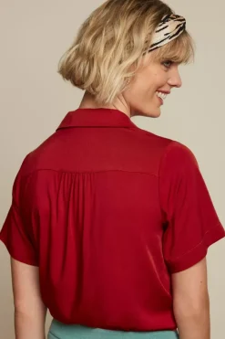King Louie Blouses<Tex Blouse Burla Cherry Red