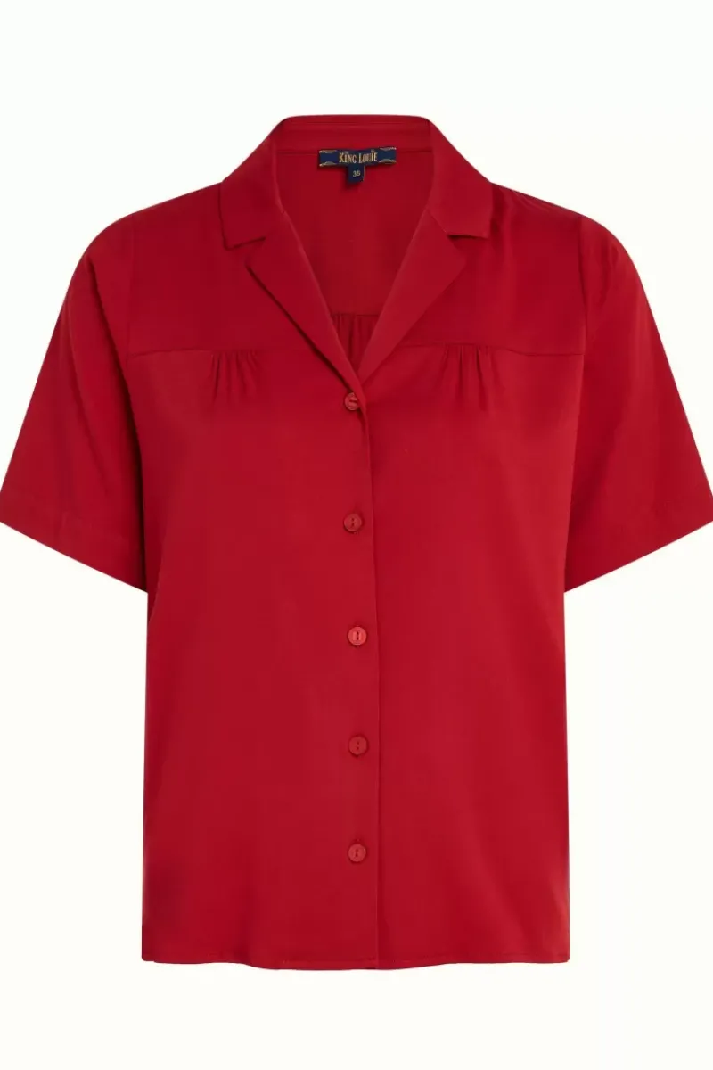 King Louie Blouses<Tex Blouse Burla Cherry Red