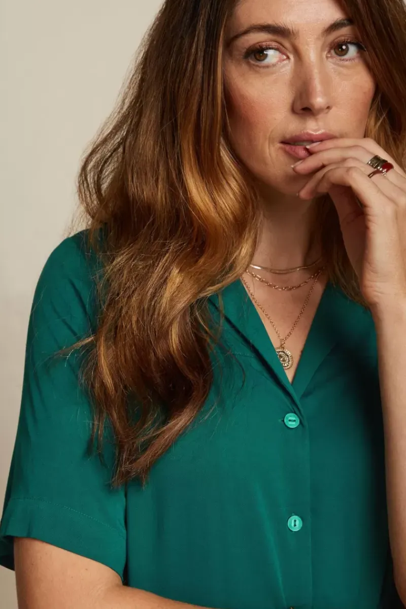 King Louie Blouses<Tex Blouse Burla Eden Green