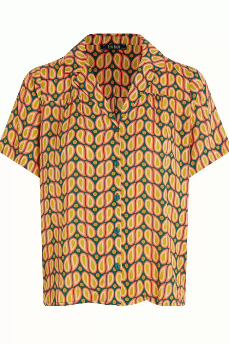 King Louie Blouses<Tex Blouse Funky Lapis Blue