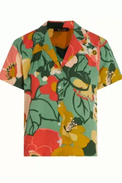 King Louie Blouses<Tex Blouse La Monia Dusty Turquoise