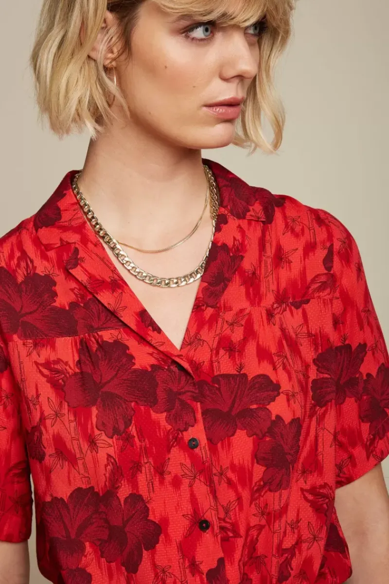 King Louie Blouses<Tex Blouse Marlow Fiery Red