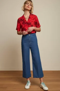 King Louie Blouses<Tex Blouse Marlow Fiery Red