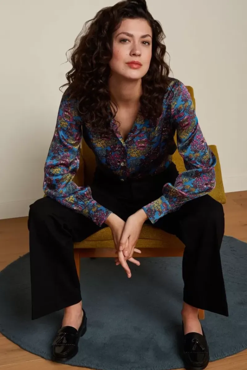 King Louie Blouses<Tex Blouse Parade China Blue