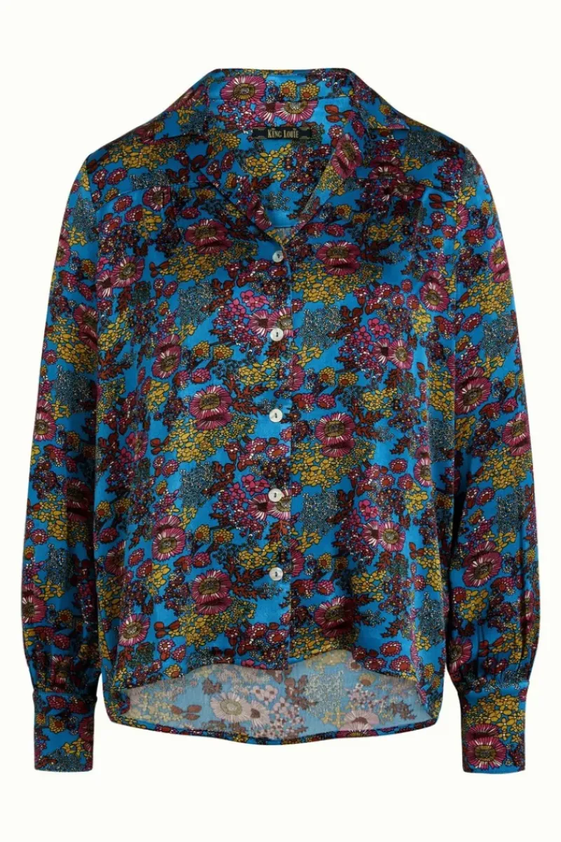 King Louie Blouses<Tex Blouse Parade China Blue