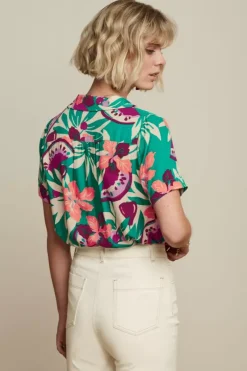 King Louie Blouses<Tex Blouse Riri Aqua Green