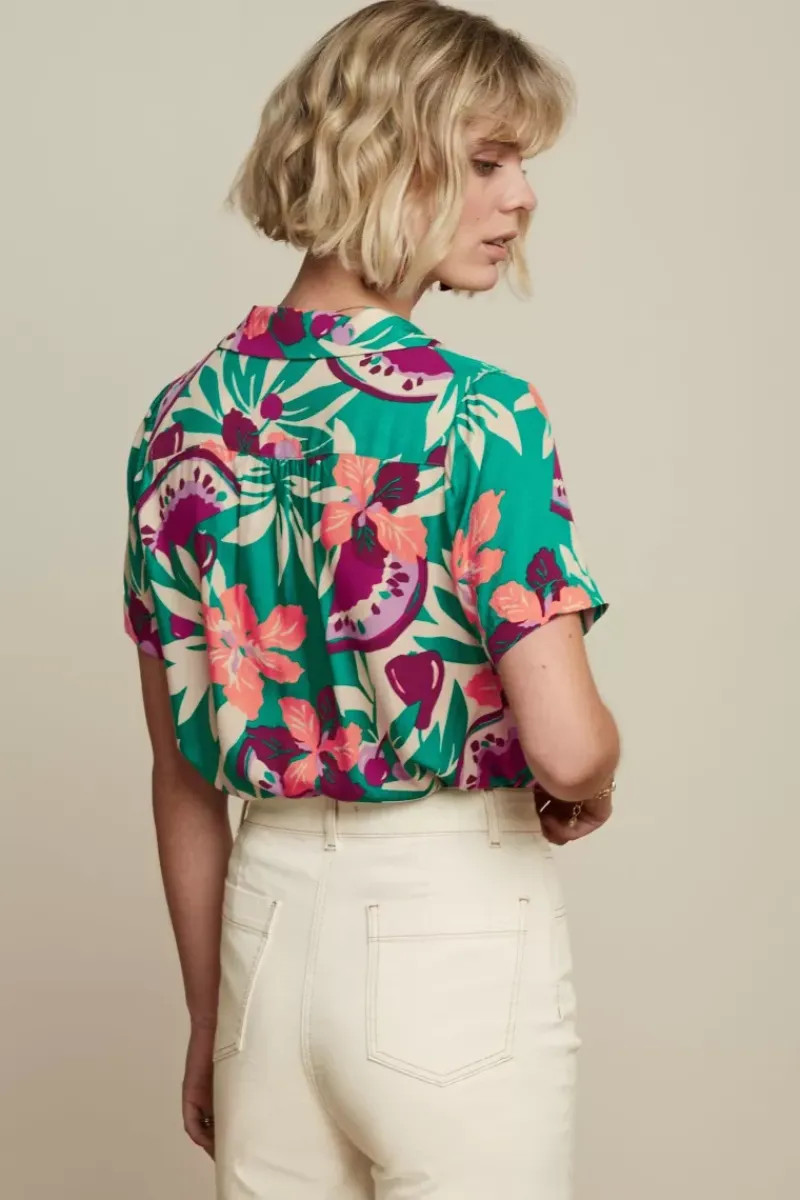 King Louie Blouses<Tex Blouse Riri Aqua Green