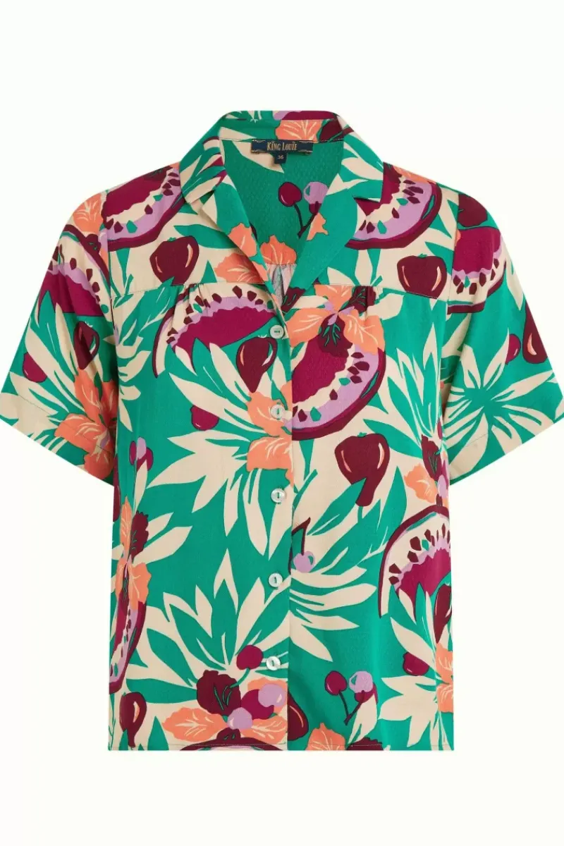 King Louie Blouses<Tex Blouse Riri Aqua Green