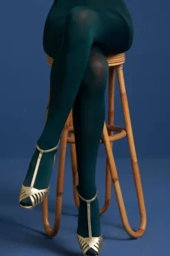 King Louie Vintage Accessoires<Tights Solid Dragonfly Green