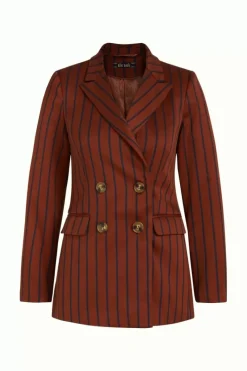 King Louie Jassen & Blazers<Tina Blazer Cubano Stripe Patina Brown