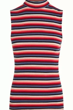 King Louie Tops & Shirts<Turtle Top Ocra Stripe Poppy Red