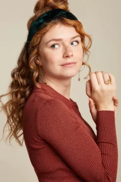 King Louie Vintage Accessoires<Twist Hairband Rockstar Velvet Pine Green