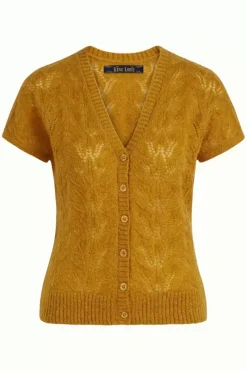King Louie Vesten<V Button Top Farfalle Sunset Yellow