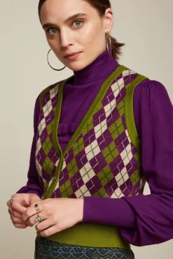 King Louie Tops & Shirts<V Neck Spencer Briolette Posey Green