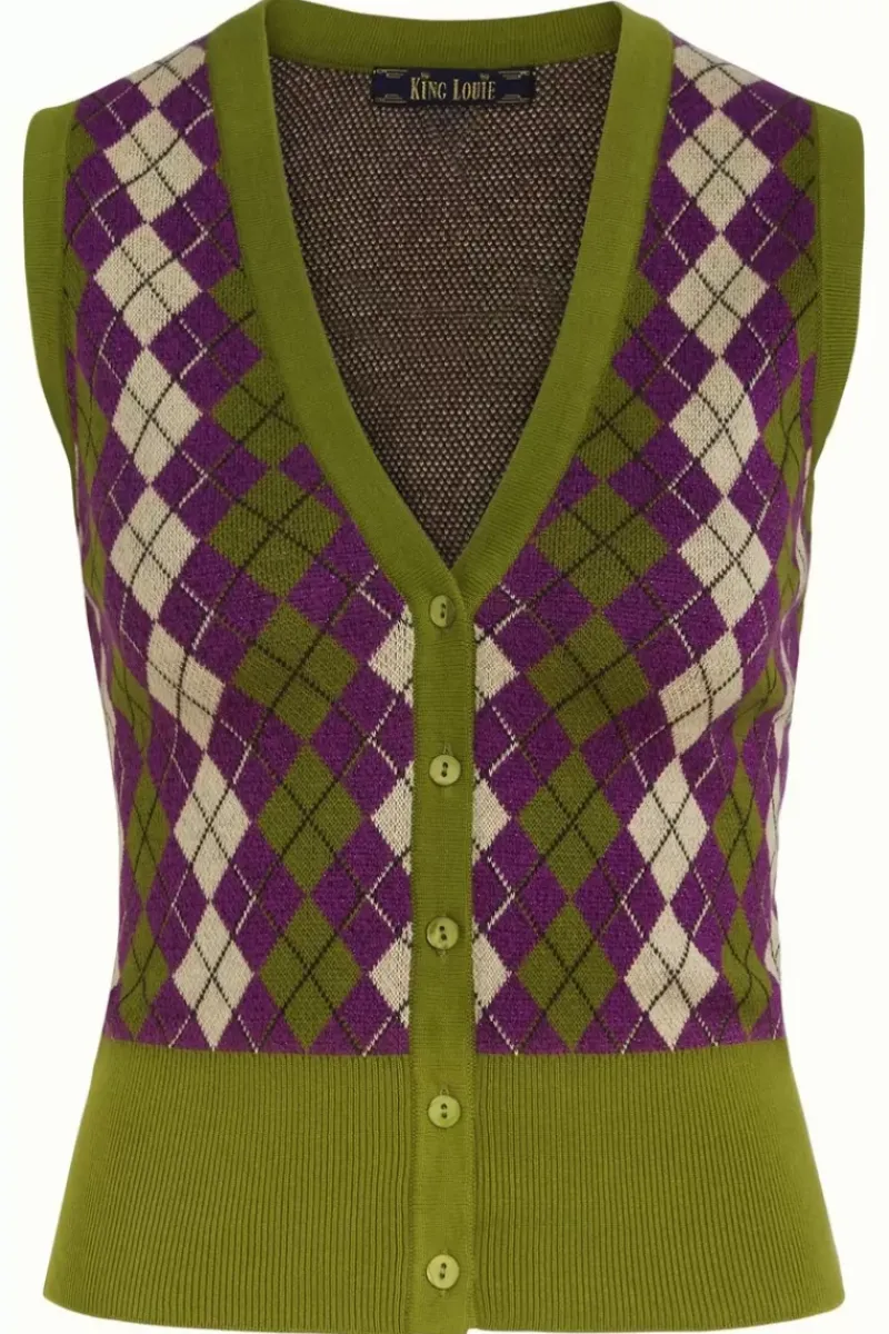 King Louie Tops & Shirts<V Neck Spencer Briolette Posey Green